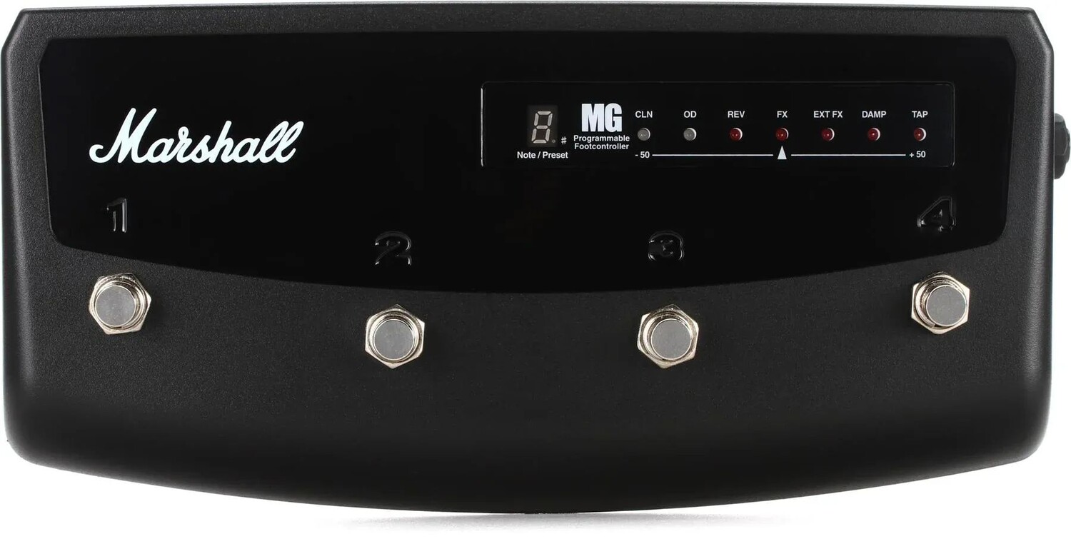 4-позиционный педальный переключатель Marshall PEDL-90008 для MG15FX/MG30FX/MG50FX/MG101FX
4-позиционный педальный переключатель Marshall PEDL-90008 для MG15FX/MG30FX/MG50FX/MG101FX
