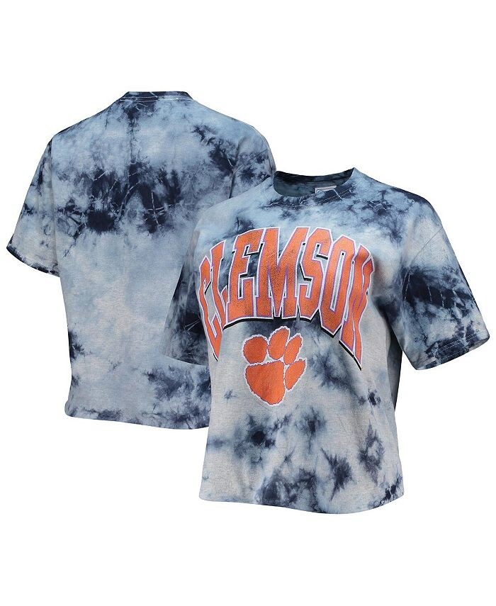 Женская бело-темно-синяя укороченная футболка в винтажном стиле Clemson Tigers с принтом тай-дай '47 '47 Brand, белый
Женская бело-темно-синяя укороченная футболка в винтажном стиле Clemson Tigers с принтом тай-дай '47 '47 Brand, белый