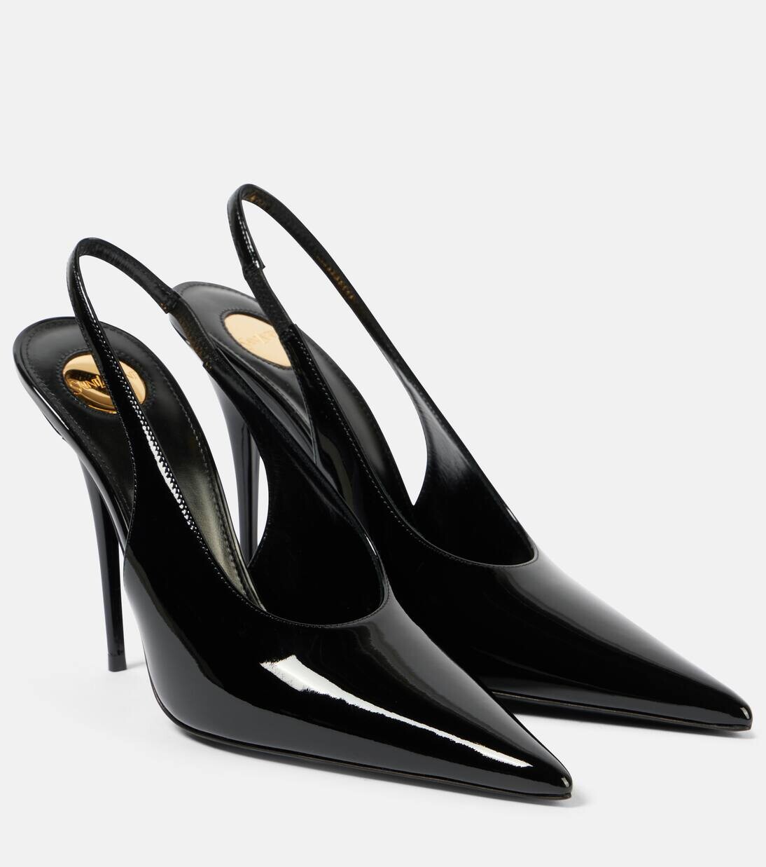 Туфли-лодочки L'Entracte 110 из лакированной кожи с открытой пяткой Saint Laurent, черный
Туфли-лодочки L'Entracte 110 из лакированной кожи с открытой пяткой Saint Laurent, черный