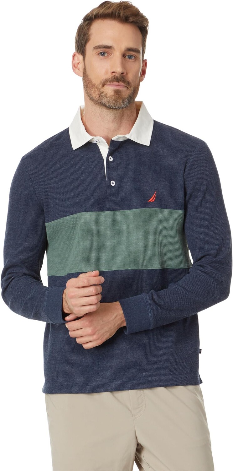 Рубашка-поло Slim Fit Waffle Color-Block Long Sleeve Polo Nautica, цвет Navy Heather
Рубашка-поло Slim Fit Waffle Color-Block Long Sleeve Polo Nautica, цвет Navy Heather