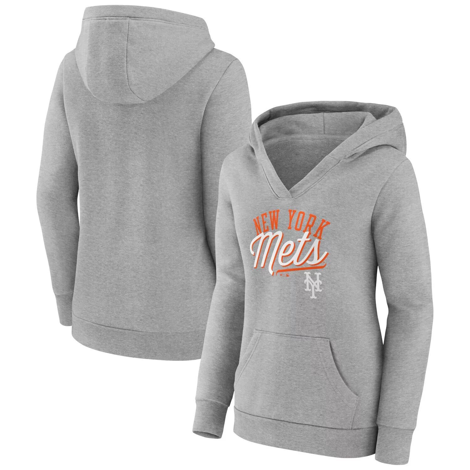 Женский пуловер с капюшоном Fanatics Heather Grey New York Mets Simplicity Crossover с v-образным вырезом Fanatics
Женский пуловер с капюшоном Fanatics Heather Grey New York Mets Simplicity Crossover с v-образным вырезом Fanatics