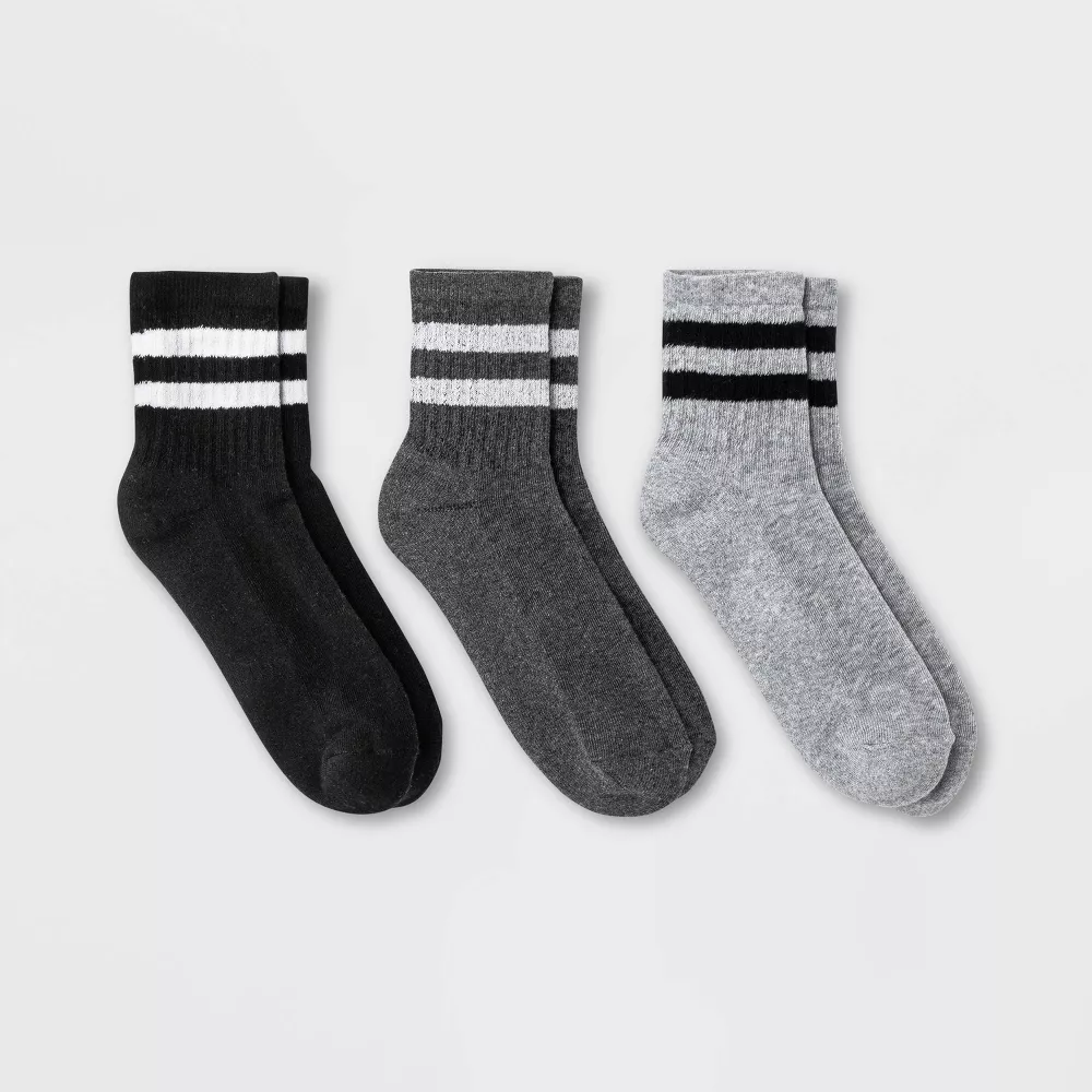 Женские полосатые носки с мягкой подкладкой 3 пары Universal Thread, цвет Heather Gray/Charcoal Heather/Black
Женские полосатые носки с мягкой подкладкой 3 пары Universal Thread, цвет Heather Gray/Charcoal Heather/Black