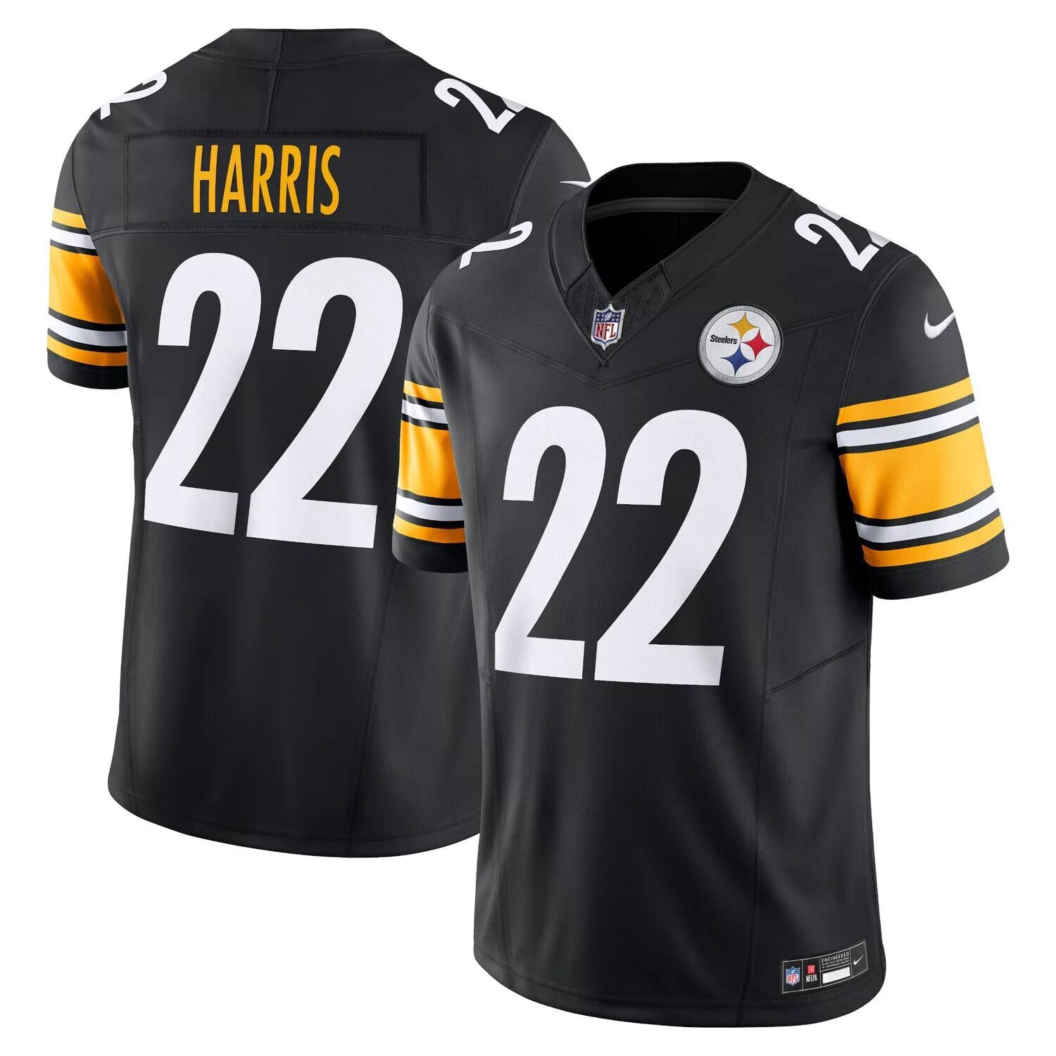Мужское джерси черного цвета Najee Harris Pittsburgh Steelers Vapor FUSE Limited Nike
Мужское джерси черного цвета Najee Harris Pittsburgh Steelers Vapor FUSE Limited Nike