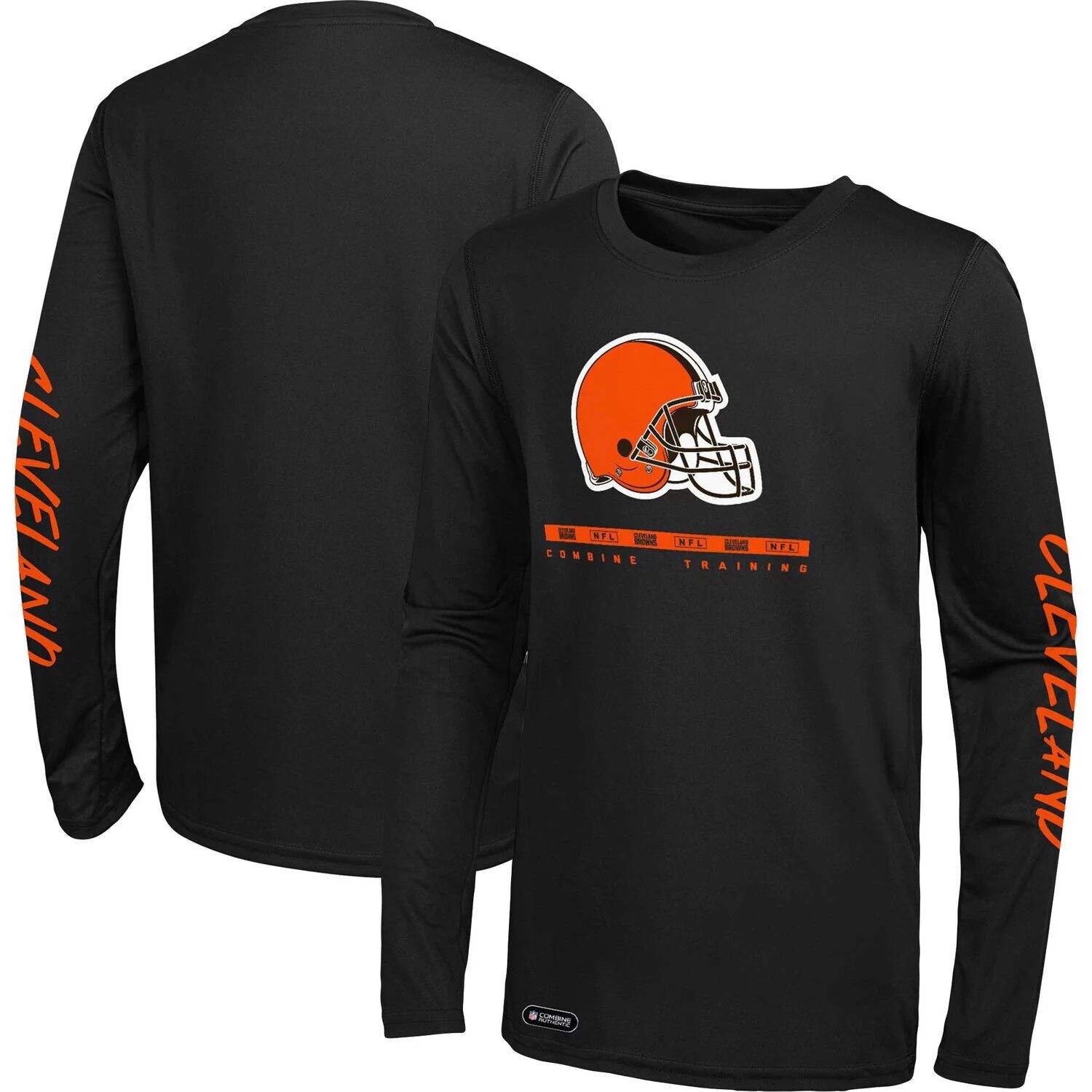 Мужская черная футболка Cleveland Browns Agility с длинным рукавом Outerstuff, Черный
Мужская черная футболка Cleveland Browns Agility с длинным рукавом Outerstuff, Черный