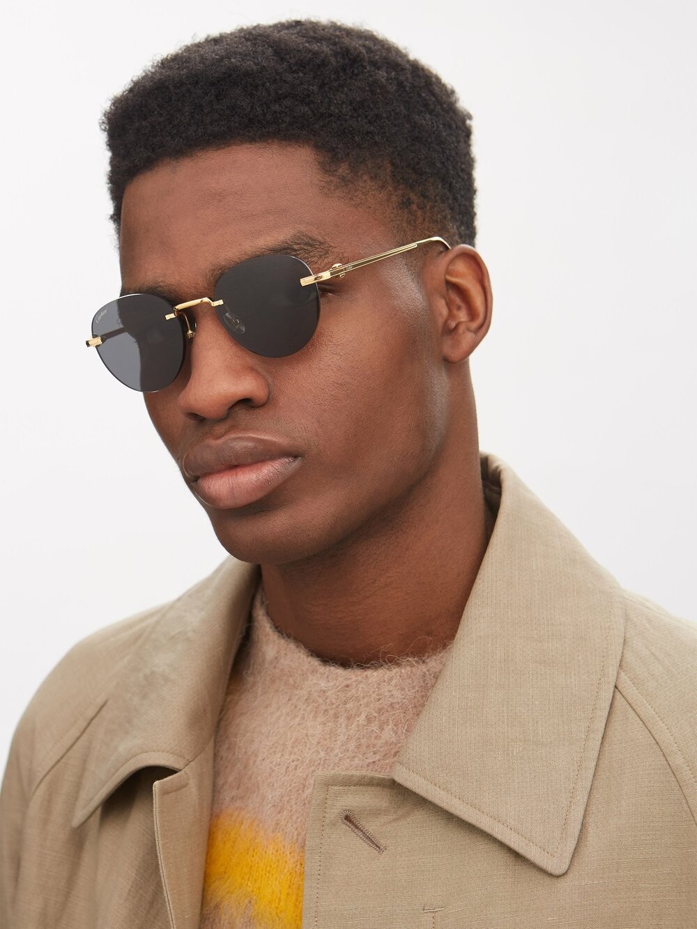 Круглые солнцезащитные очки из титана без оправы Cartier Eyewear, серебряный
Круглые солнцезащитные очки из титана без оправы Cartier Eyewear, серебряный