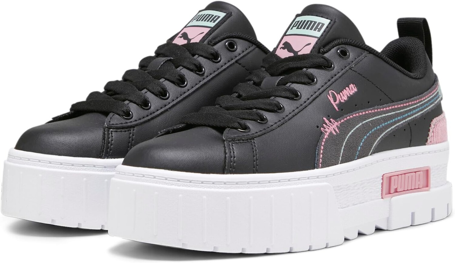 Кроссовки Mayze Sweater Weather PUMA, цвет Puma Black/Future Pink/Green Fog
Кроссовки Mayze Sweater Weather PUMA, цвет Puma Black/Future Pink/Green Fog