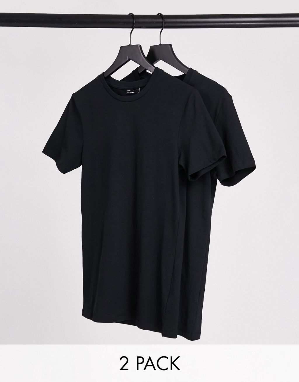 Черная футболка с круглым вырезом и круглым вырезом ASOS DESIGN (2 пары), Черный
Черная футболка с круглым вырезом и круглым вырезом ASOS DESIGN (2 пары), Черный