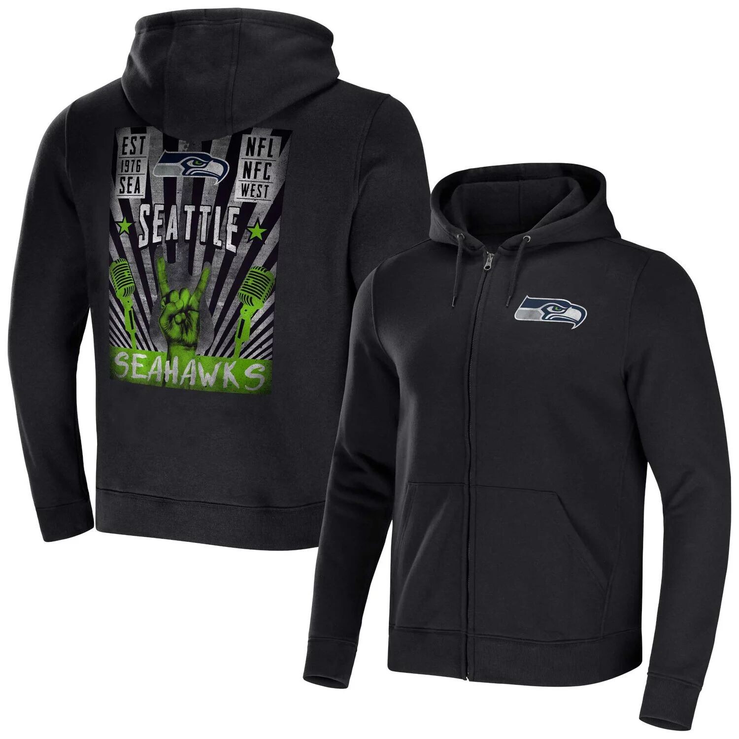 Мужская толстовка с молнией во всю длину NFL x Darius Rucker Collection от Fanatics Black Seattle Seahawks Rocker
Мужская толстовка с молнией во всю длину NFL x Darius Rucker Collection от Fanatics Black Seattle Seahawks Rocker
