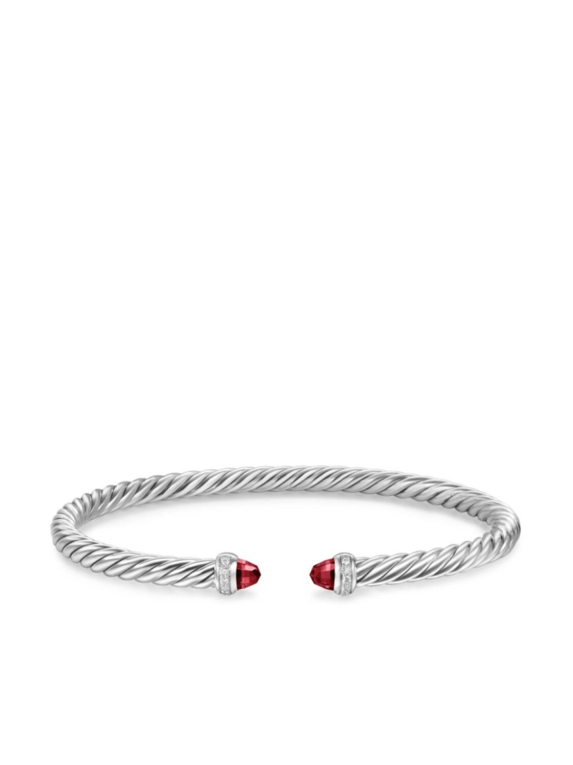 Браслет Cablespira из стерлингового серебра с гранатом и бриллиантами David Yurman, серебряный
Браслет Cablespira из стерлингового серебра с гранатом и бриллиантами David Yurman, серебряный