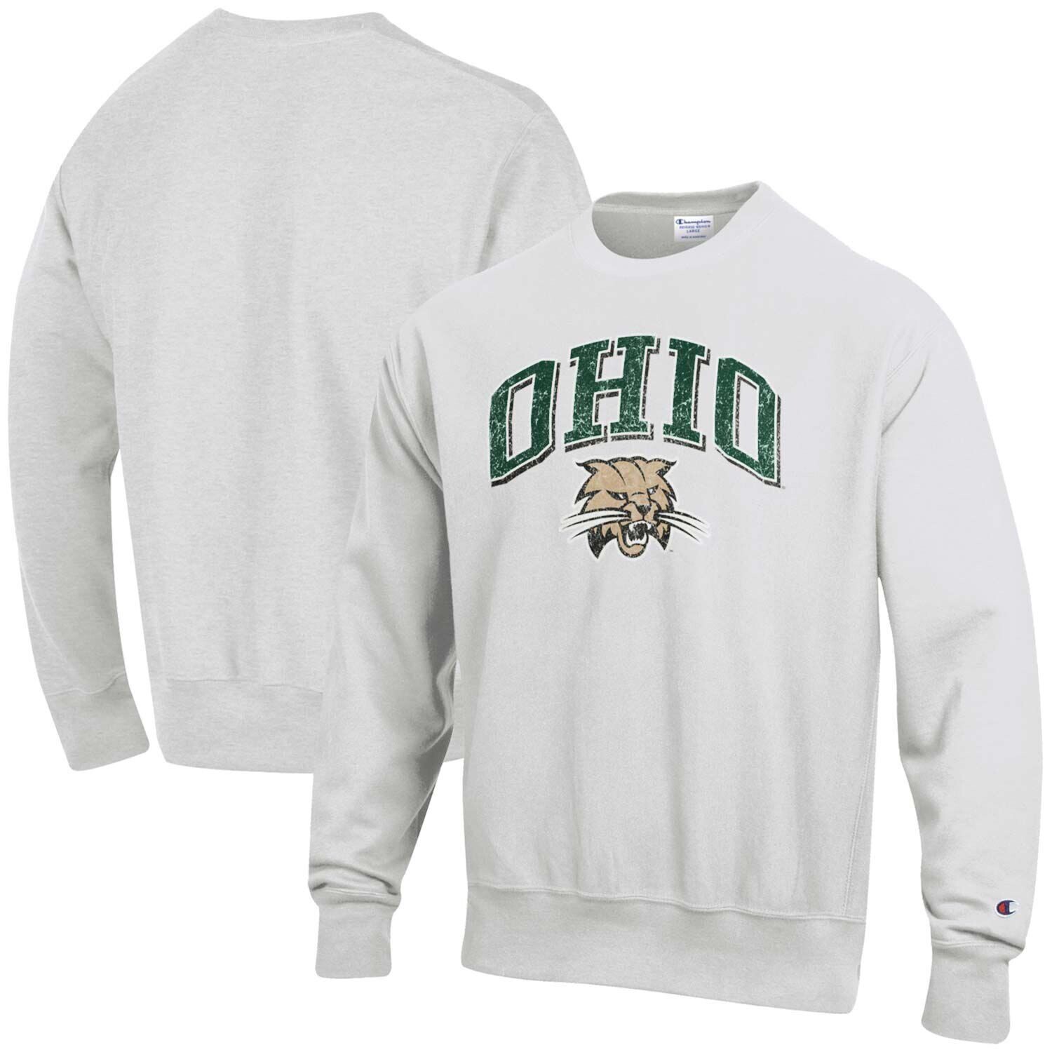 Мужской пуловер обратного плетения Champion Grey Ohio Bobcats Arch Over Logo с капюшоном
Мужской пуловер обратного плетения Champion Grey Ohio Bobcats Arch Over Logo с капюшоном