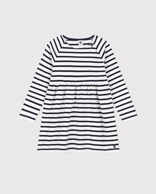 Полосатое платье из плотного хлопка для девочек с длинными рукавами Petit Bateau, белый
Полосатое платье из плотного хлопка для девочек с длинными рукавами Petit Bateau, белый