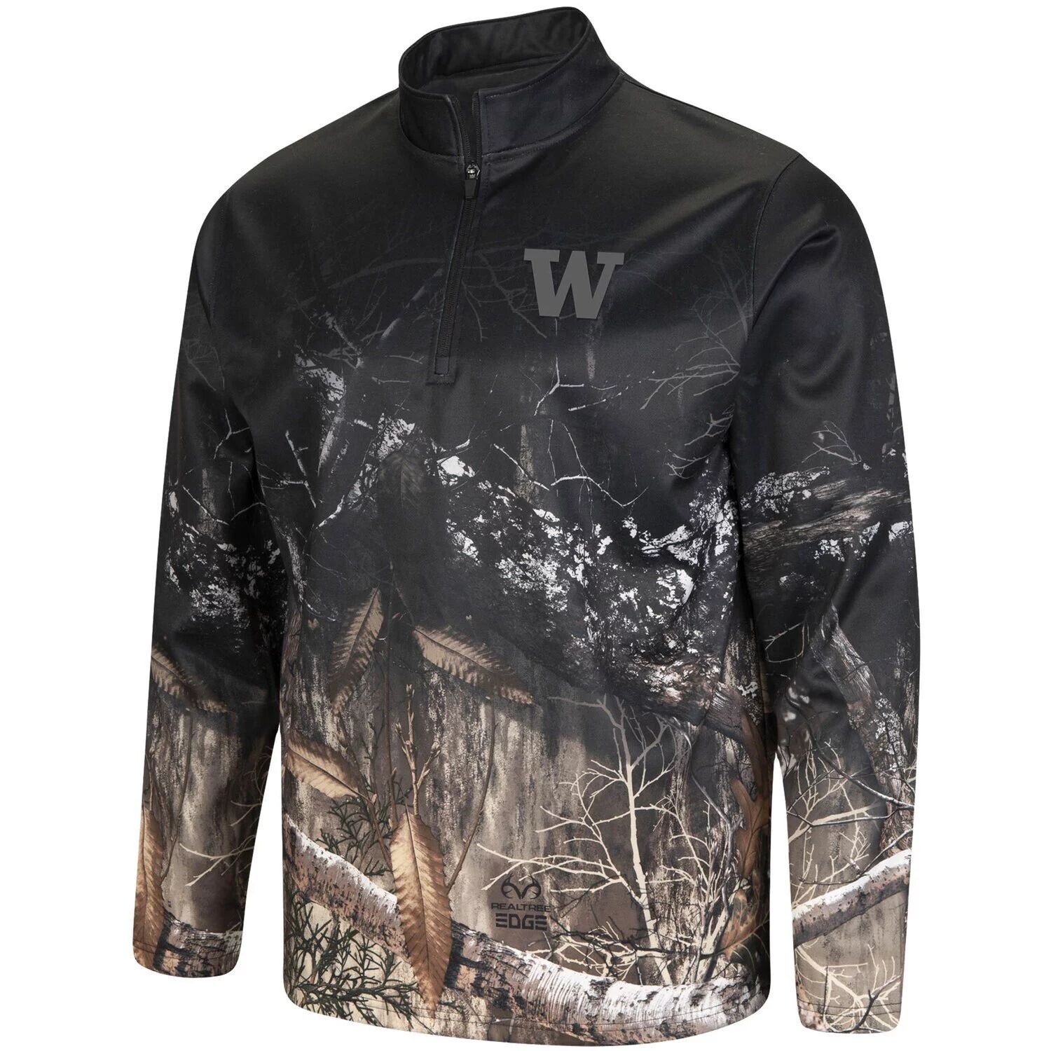 Мужская куртка с молнией до четверти черного цвета/Realtree Camo Washington Huskies Creek Colosseum
Мужская куртка с молнией до четверти черного цвета/Realtree Camo Washington Huskies Creek Colosseum