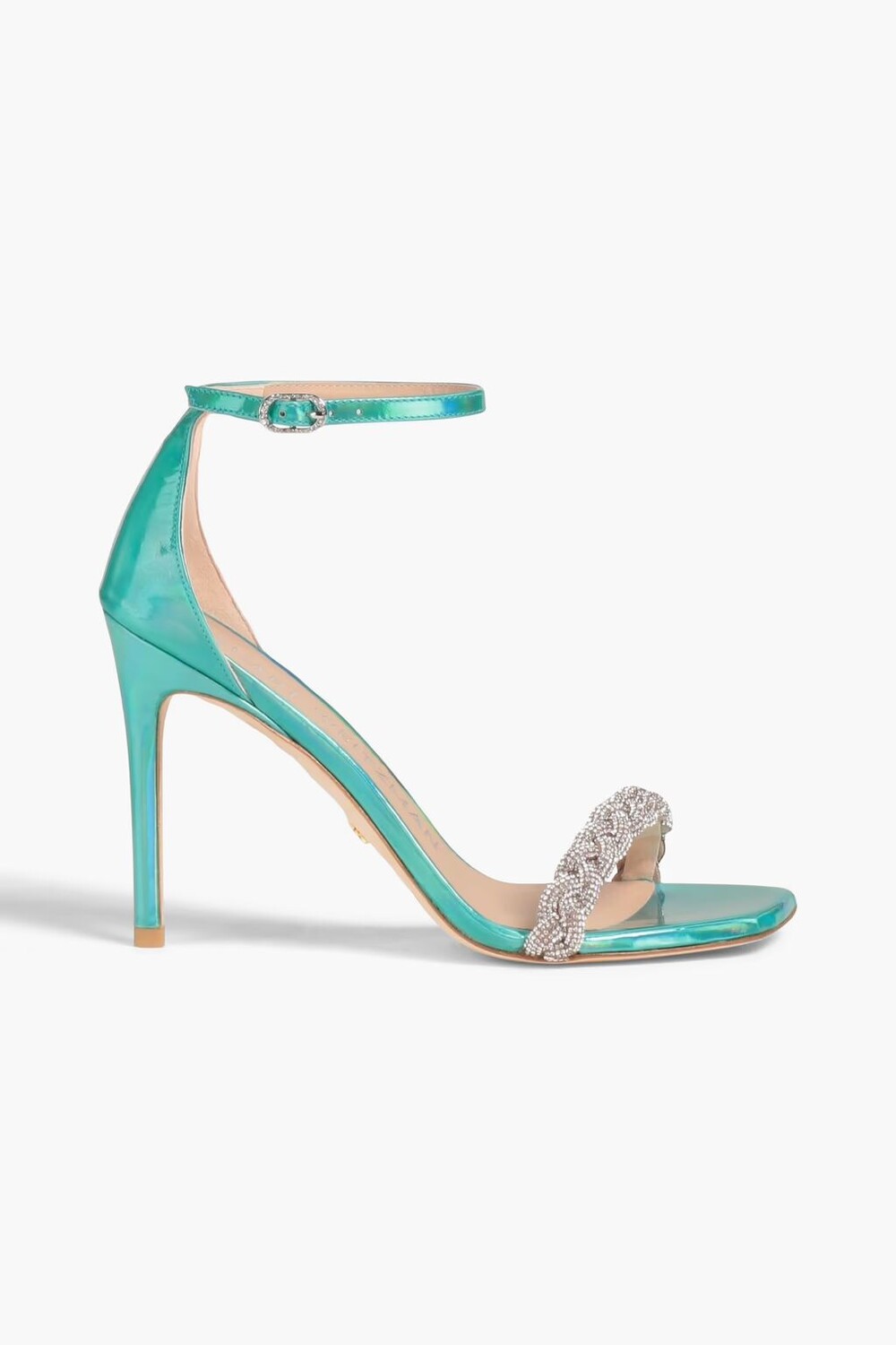 Украшенные босоножки из лакированной кожи с переливающимся эффектом Stuart Weitzman, бирюзовый
Украшенные босоножки из лакированной кожи с переливающимся эффектом Stuart Weitzman, бирюзовый
