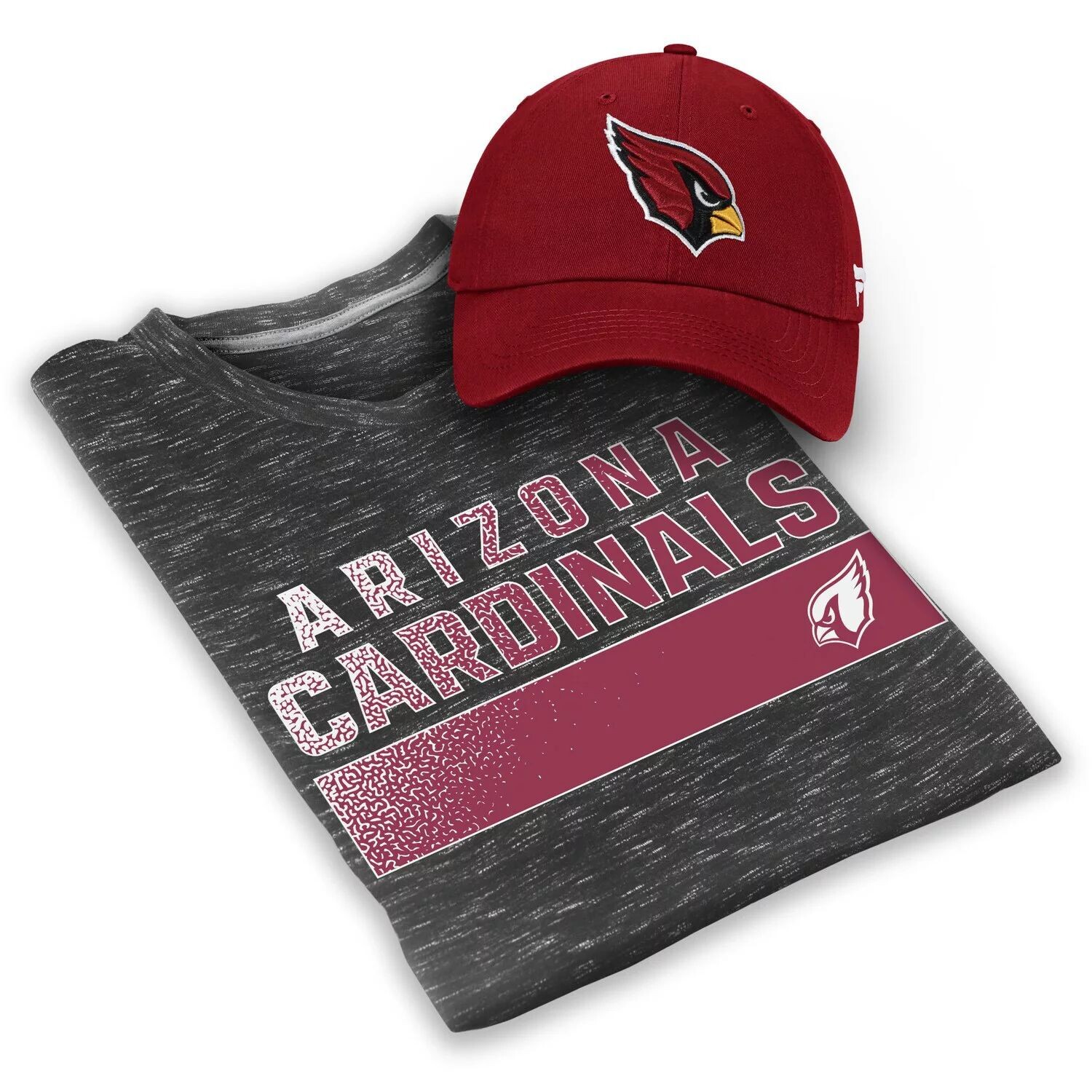 Мужская фирменная футболка серого цвета с меланжевым отливом/Cardinal Arizona Cardinals и комплект регулируемой шляпы Fanatics, Серый
Мужская фирменная футболка серого цвета с меланжевым отливом/Cardinal Arizona Cardinals и комплект регулируемой шляпы Fanatics, Серый