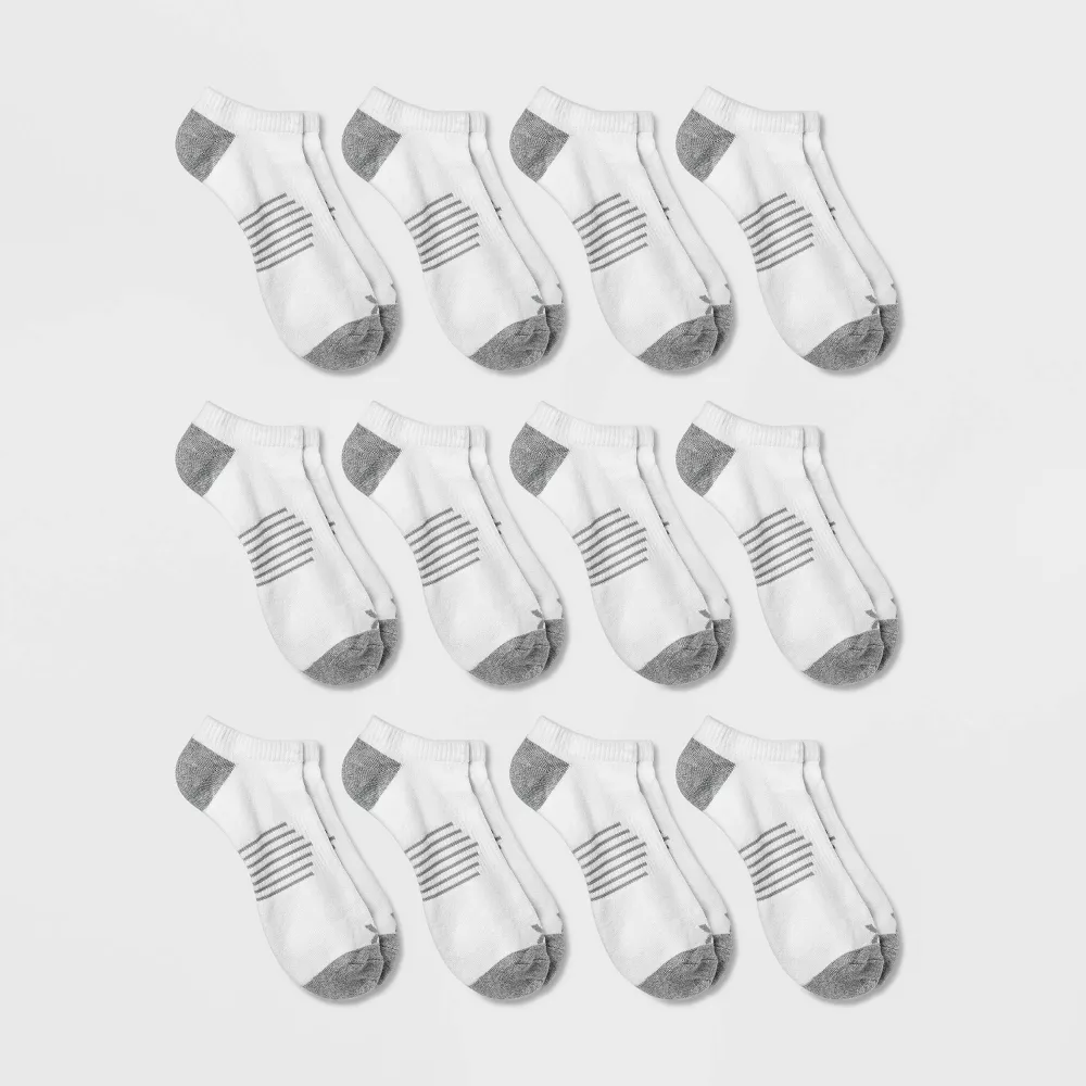 Мужские спортивные носки No Show в полоску, 12 пар - All In Motion, цвет White
Мужские спортивные носки No Show в полоску, 12 пар - All In Motion, цвет White