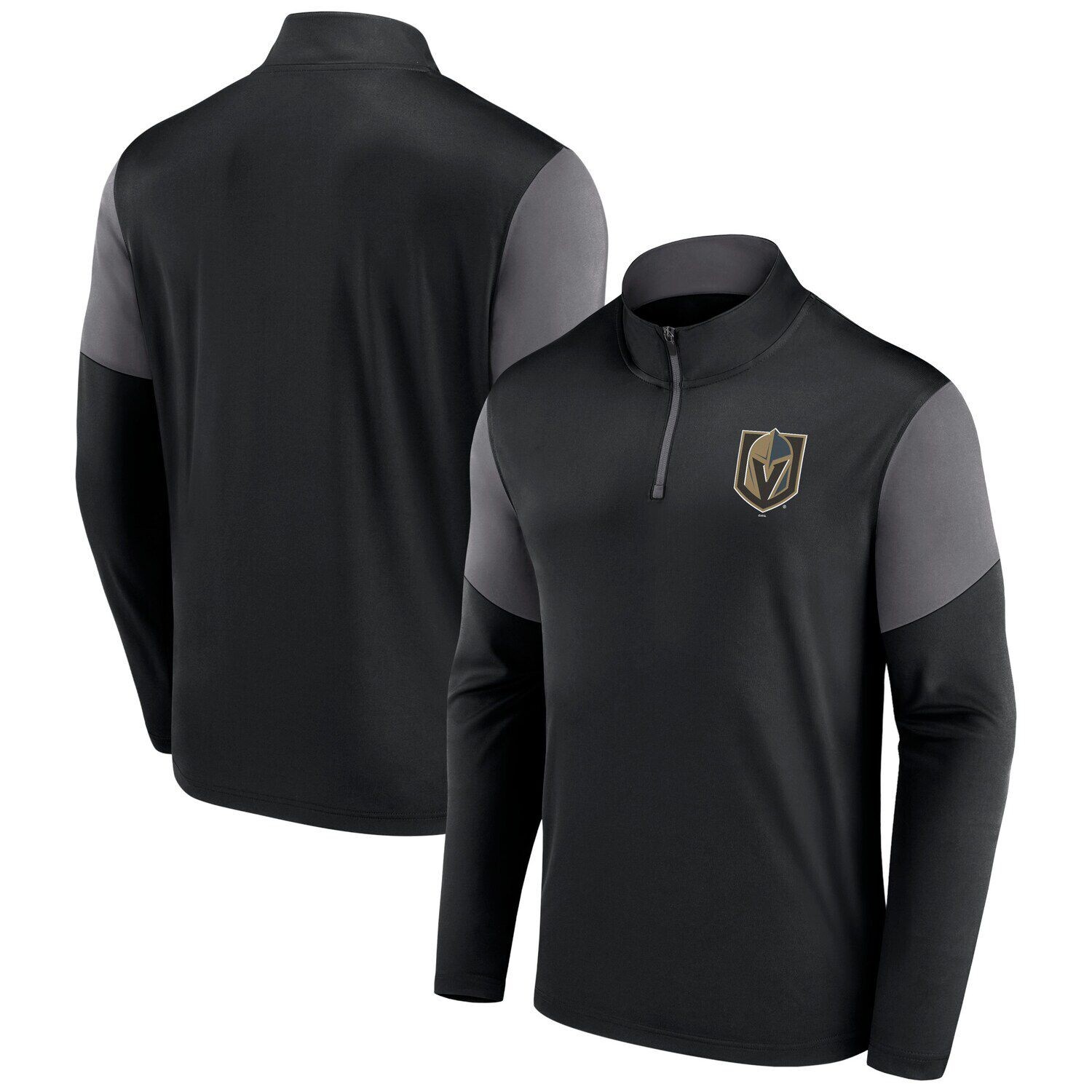 Мужская черная футболка с молнией четверть и логотипом Vegas Golden Knights Fanatics
Мужская черная футболка с молнией четверть и логотипом Vegas Golden Knights Fanatics