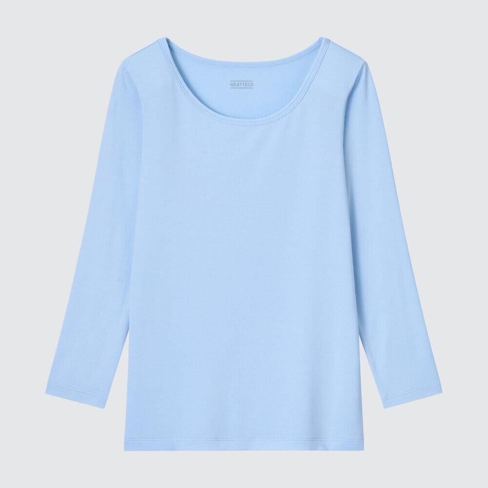 Футболка Uniqlo Thermal Clothing Heattech с U-образным вырезом и рукавами девять четвертей, голубой
Футболка Uniqlo Thermal Clothing Heattech с U-образным вырезом и рукавами девять четвертей, голубой