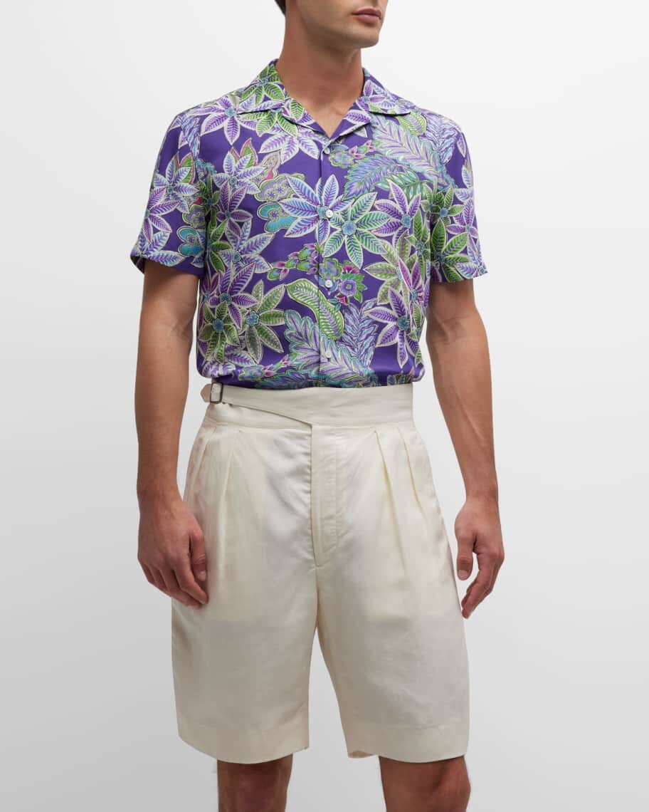 Мужская шелковая рубашка с цветочным принтом Archer Camp Ralph Lauren Purple Label
Мужская шелковая рубашка с цветочным принтом Archer Camp Ralph Lauren Purple Label
