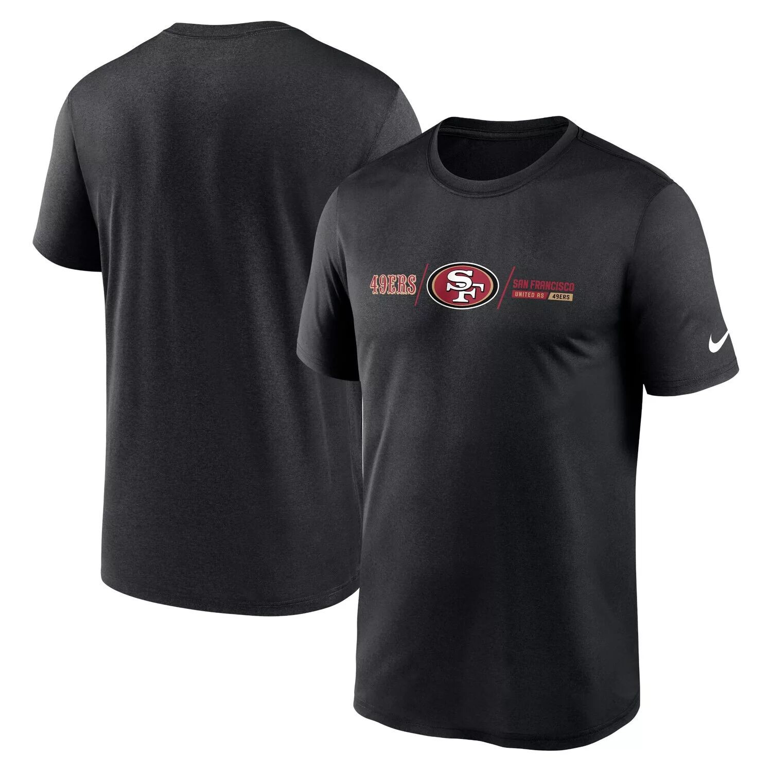 Мужская черная футболка San Francisco 49ers Horizontal Lockup Legend Performance Nike, Черный
Мужская черная футболка San Francisco 49ers Horizontal Lockup Legend Performance Nike, Черный