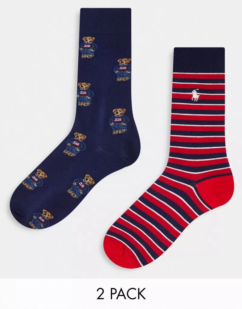 Комплект из 2 пар носков с красной полоской и темно-синим медведем Polo Ralph Lauren
Комплект из 2 пар носков с красной полоской и темно-синим медведем Polo Ralph Lauren