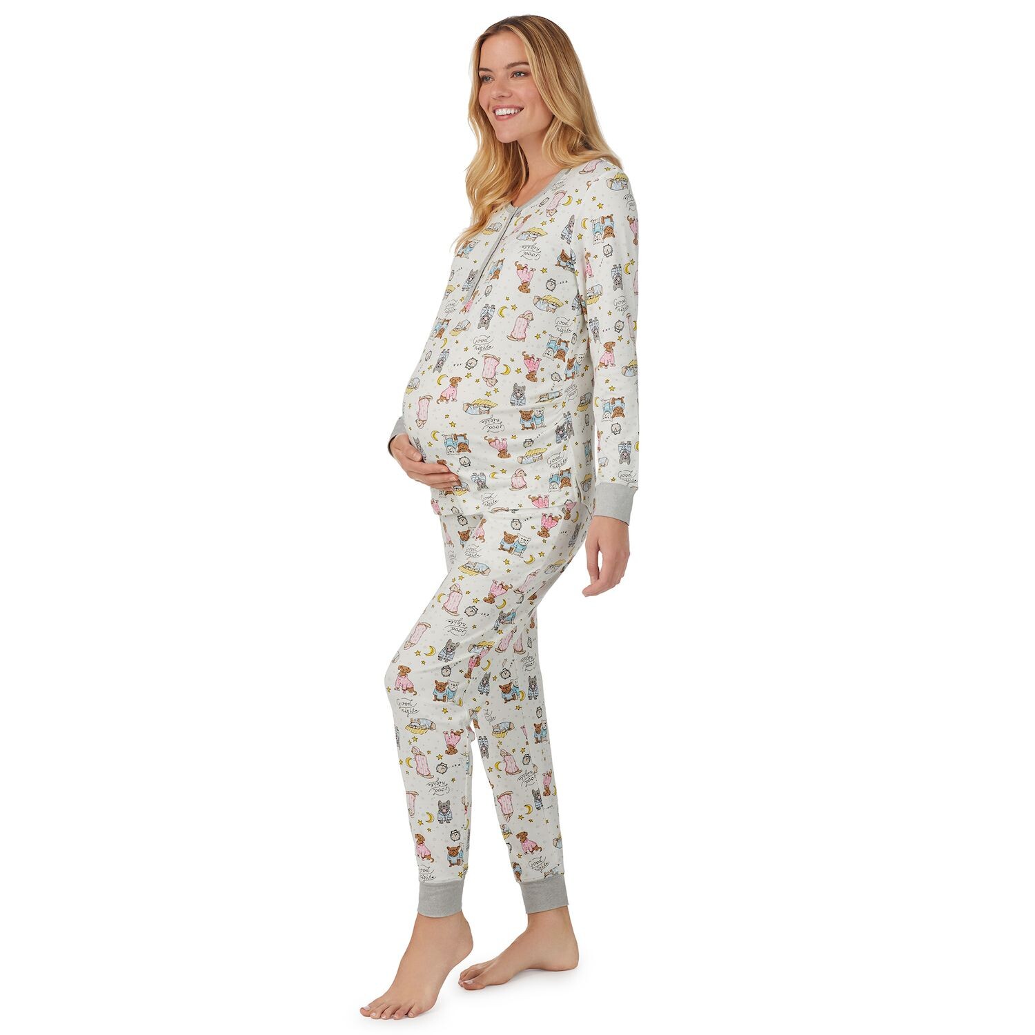 Комплект для сна с уютным пижамным верхом Henley Cuddl Duds для беременных и пижамными штанами с полосками внизу Cuddl Duds
Комплект для сна с уютным пижамным верхом Henley Cuddl Duds для беременных и пижамными штанами с полосками внизу Cuddl Duds