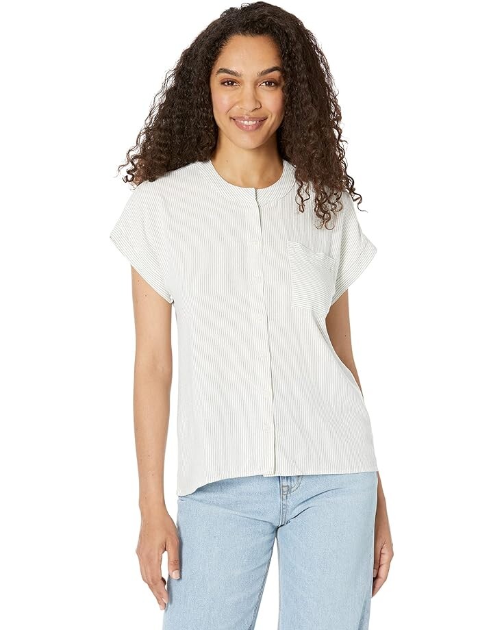 Блуза Mod-o-doc Linen Blend Pinstripe Short Sleeve Hi-Low Pocket, слоновая кость
Блуза Mod-o-doc Linen Blend Pinstripe Short Sleeve Hi-Low Pocket, слоновая кость