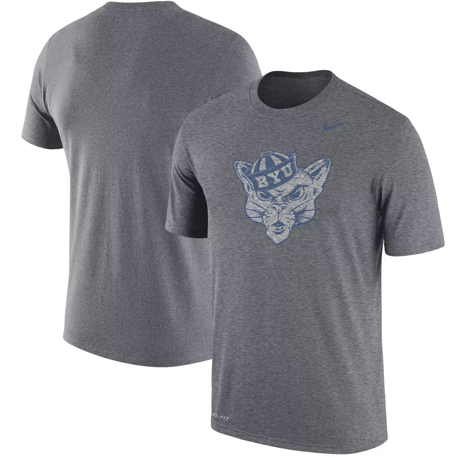 Мужская серая футболка с логотипом Nike Heathered BYU Cougars Vintage Performance, Серый
Мужская серая футболка с логотипом Nike Heathered BYU Cougars Vintage Performance, Серый