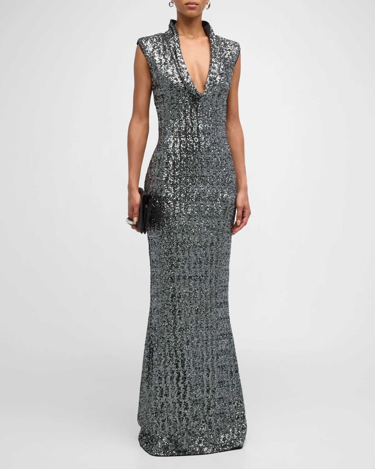 Платье-колонна с пайетками и воротником-хомутом Chiara Boni La Petite Robe, цвет Dark Silver
Платье-колонна с пайетками и воротником-хомутом Chiara Boni La Petite Robe, цвет Dark Silver