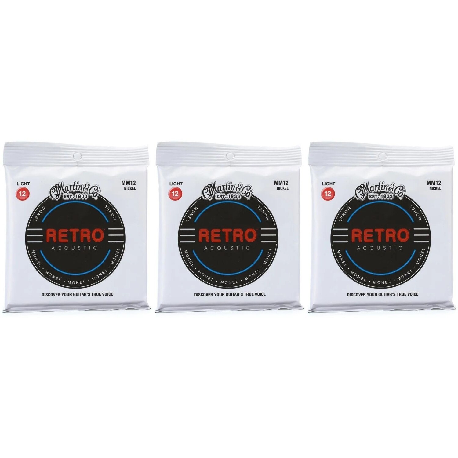 Новые струны для акустической гитары Martin MM12 Retro (3 шт.) — .012-.054, светлые
Новые струны для акустической гитары Martin MM12 Retro (3 шт.) — .012-.054, светлые