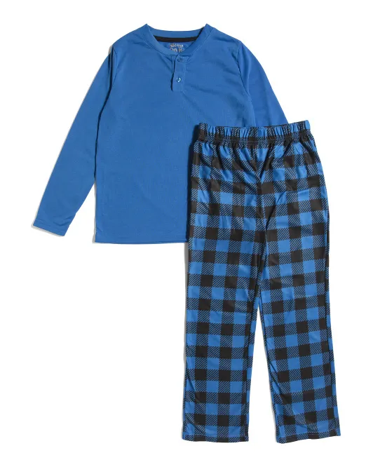 Пижамный комплект Henley из 2 предметов для мальчиков с длинными рукавами Sleep On It, синий
Пижамный комплект Henley из 2 предметов для мальчиков с длинными рукавами Sleep On It, синий