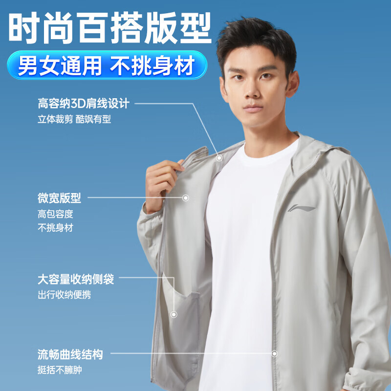 Li-Ning велосипедная солнцезащитная ветровка мужская летняя спортивная куртка для фитнеса легкая крутая дышащая модная куртка с капюшоном
Li-Ning велосипедная солнцезащитная ветровка мужская летняя спортивная куртка для фитнеса легкая крутая дышащая модная куртка с капюшоном