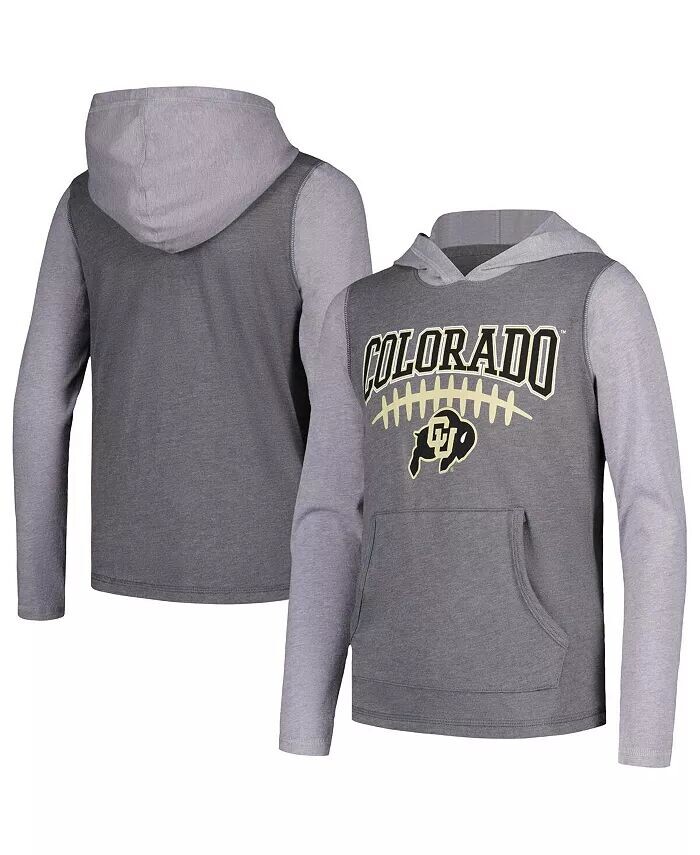 Темно-серый худи Big Boys Colorado Buffaloes Connor Футболка с длинными рукавами реглан и реглан Garb, серый
Темно-серый худи Big Boys Colorado Buffaloes Connor Футболка с длинными рукавами реглан и реглан Garb, серый
