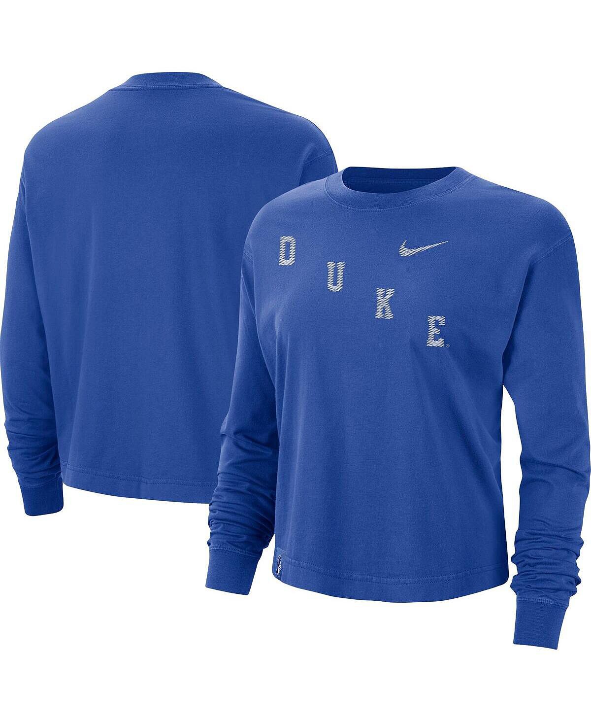 Женская университетская футболка свободного кроя с длинными рукавами Royal Duke Blue Devils Nike
Женская университетская футболка свободного кроя с длинными рукавами Royal Duke Blue Devils Nike