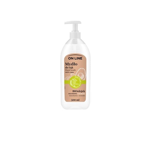 Жидкое мыло для рук On Line From Plants With Love Макадамия и Авокадо 500мл
Жидкое мыло для рук On Line From Plants With Love Макадамия и Авокадо 500мл