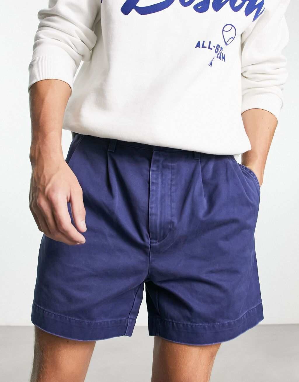 Темно-синие плиссированные шорты классического кроя из твила Polo Ralph Lauren Cormac
Темно-синие плиссированные шорты классического кроя из твила Polo Ralph Lauren Cormac
