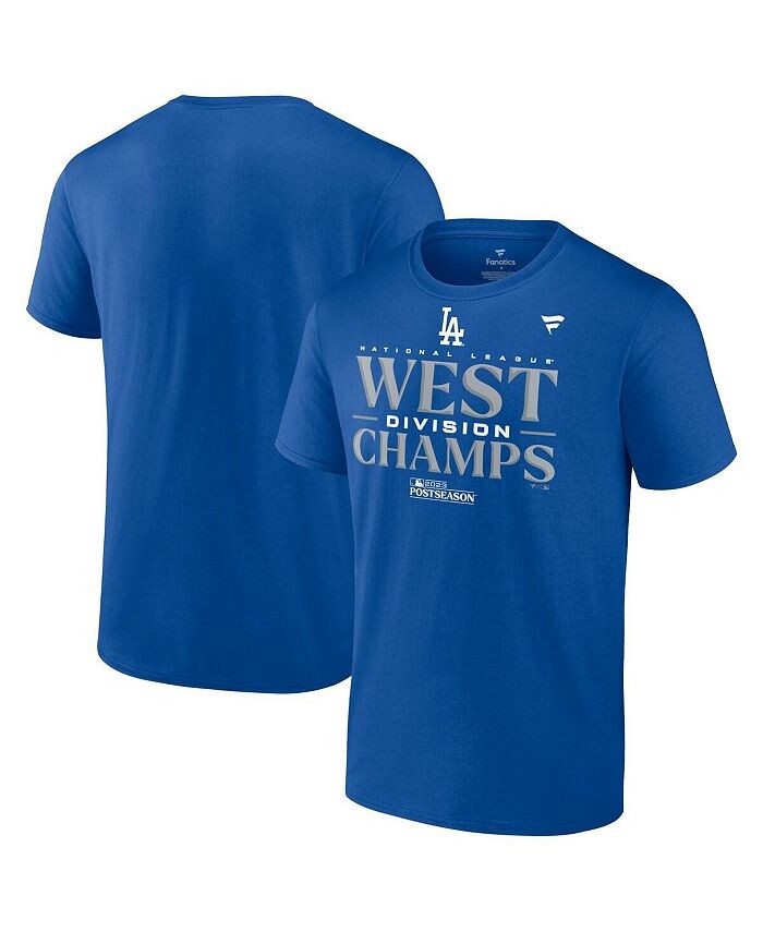 Мужская футболка с логотипом Royal Los Angeles Dodgers 2023 NL West Division Champions в раздевалке Fanatics, синий
Мужская футболка с логотипом Royal Los Angeles Dodgers 2023 NL West Division Champions в раздевалке Fanatics, синий