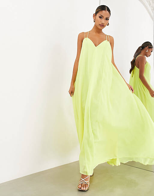 Шифоновое платье макси на бретельках с завязками ASOS EDITION зеленого цвета лайма
Шифоновое платье макси на бретельках с завязками ASOS EDITION зеленого цвета лайма