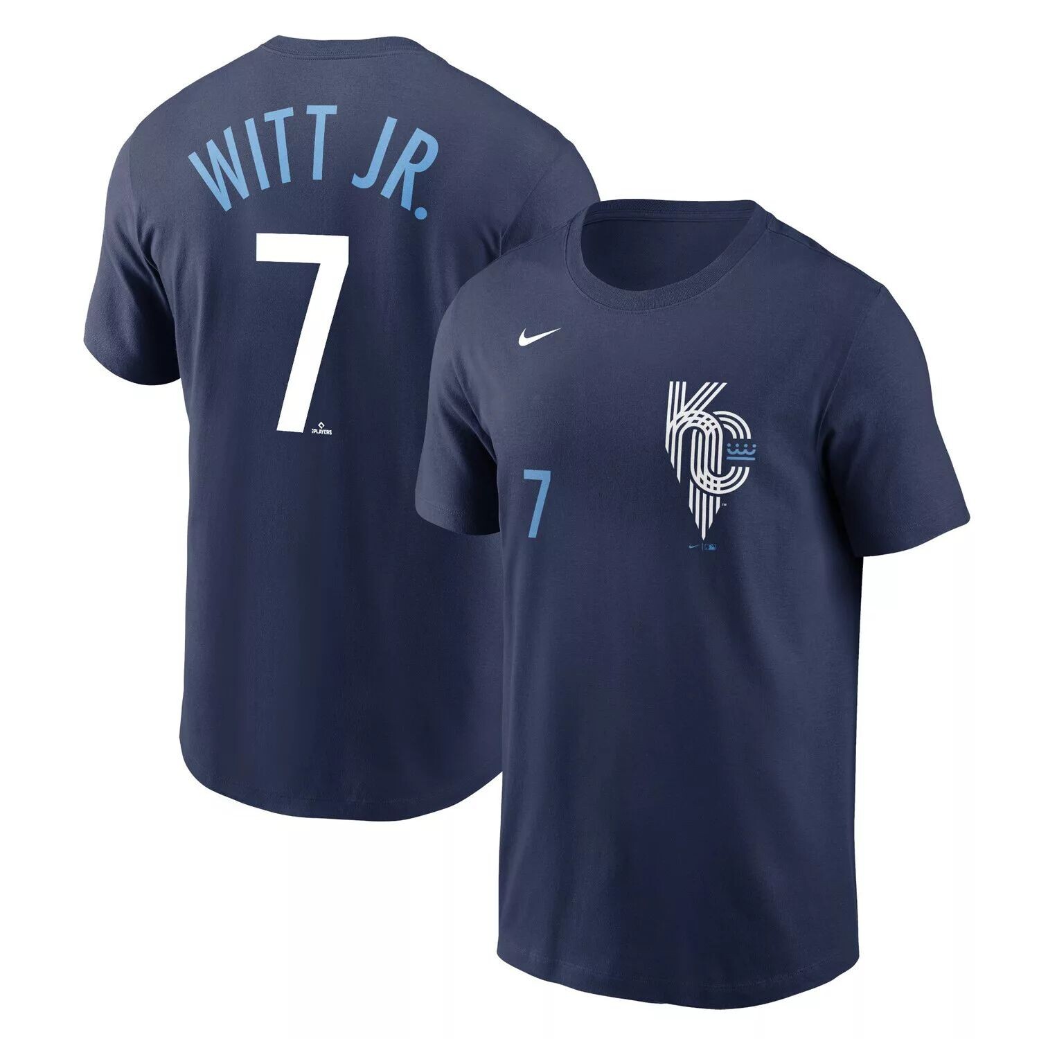 Мужская темно-синяя футболка Bobby Witt Jr. Kansas City Royals 2022 City Connect с именем и номером Nike, Синий
Мужская темно-синяя футболка Bobby Witt Jr. Kansas City Royals 2022 City Connect с именем и номером Nike, Синий