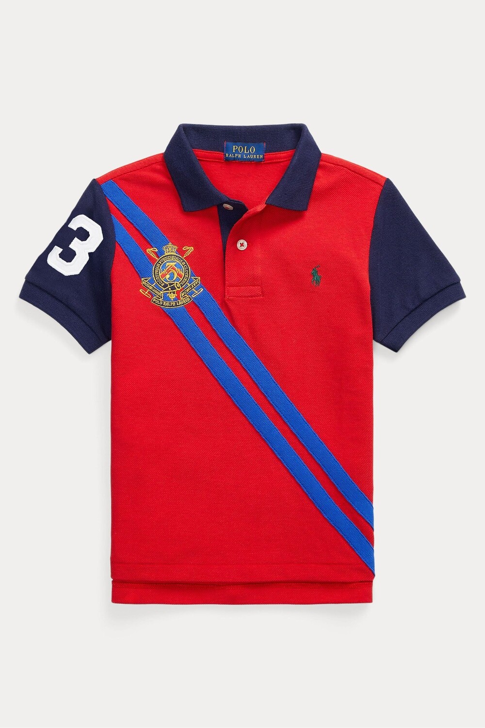 Красная рубашка-поло для мальчиков с цветными блоками и логотипом Polo Ralph Lauren, красный
Красная рубашка-поло для мальчиков с цветными блоками и логотипом Polo Ralph Lauren, красный