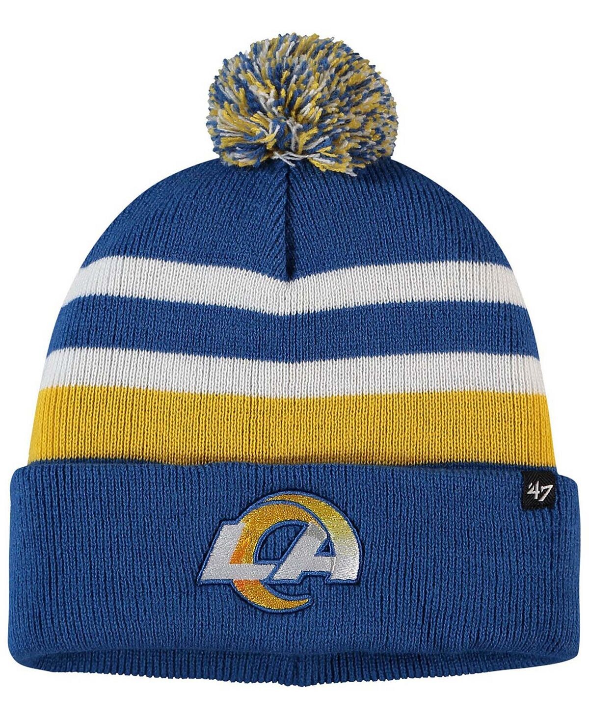 Мужская вязаная шапка с манжетами и помпоном Royal Los Angeles Rams State Line '47 Brand
Мужская вязаная шапка с манжетами и помпоном Royal Los Angeles Rams State Line '47 Brand