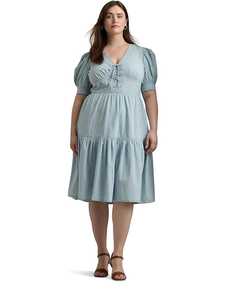 Платье LAUREN Ralph Lauren Plus-Size Chambray Puff-Sleeve, цвет Medium Chambray Wash
Платье LAUREN Ralph Lauren Plus-Size Chambray Puff-Sleeve, цвет Medium Chambray Wash