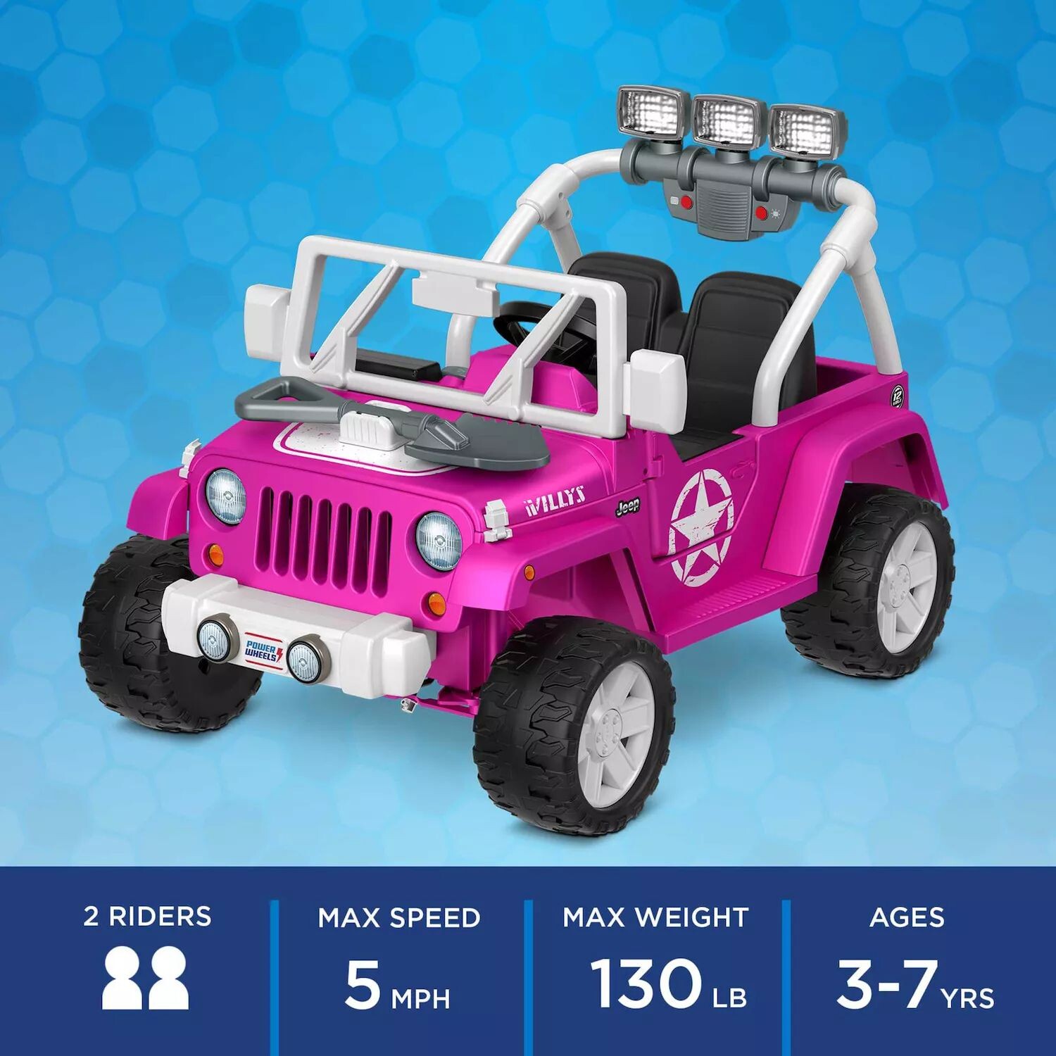 Игрушечный автомобиль Willy's Jeep Wrangler с электроприводом на батарейках и световыми и звуковыми эффектами Power Wheels
Игрушечный автомобиль Willy's Jeep Wrangler с электроприводом на батарейках и световыми и звуковыми эффектами Power Wheels