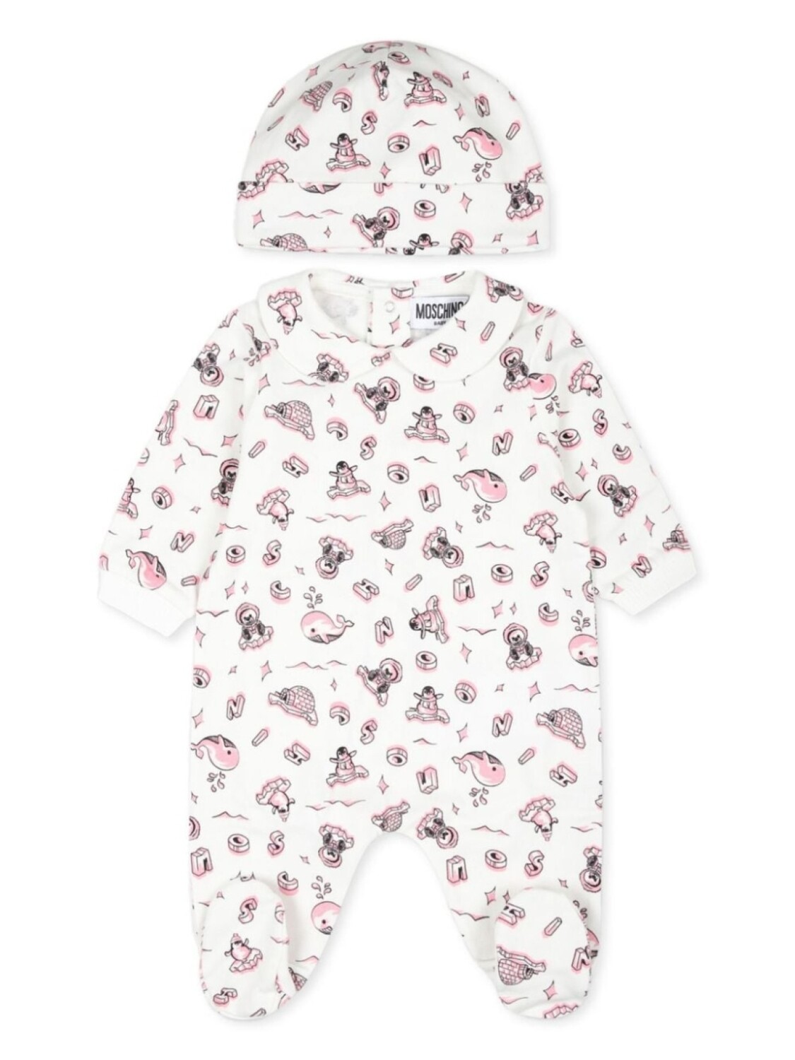 Moschino Kids комплект для новорожденного с принтом логотипа (набор из двух штук), белый
Moschino Kids комплект для новорожденного с принтом логотипа (набор из двух штук), белый
