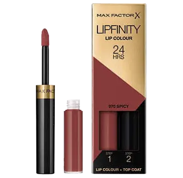Двухфазная помада со стойким эффектом 070 пряная Max Factor Lipfinity Lip Colour 24H, 2,3 мл + 1,9 гр
Двухфазная помада со стойким эффектом 070 пряная Max Factor Lipfinity Lip Colour 24H, 2,3 мл + 1,9 гр