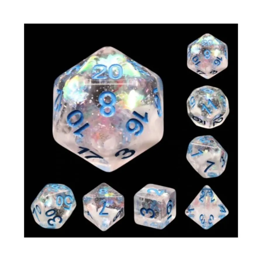 Набор Poly — синие ноты с синим (7), Dice Sets - Resin/Acrylic - Black, Grey, White, & Metallics (Foam Brain Games)
Набор Poly — синие ноты с синим (7), Dice Sets - Resin/Acrylic - Black, Grey, White, & Metallics (Foam Brain Games)