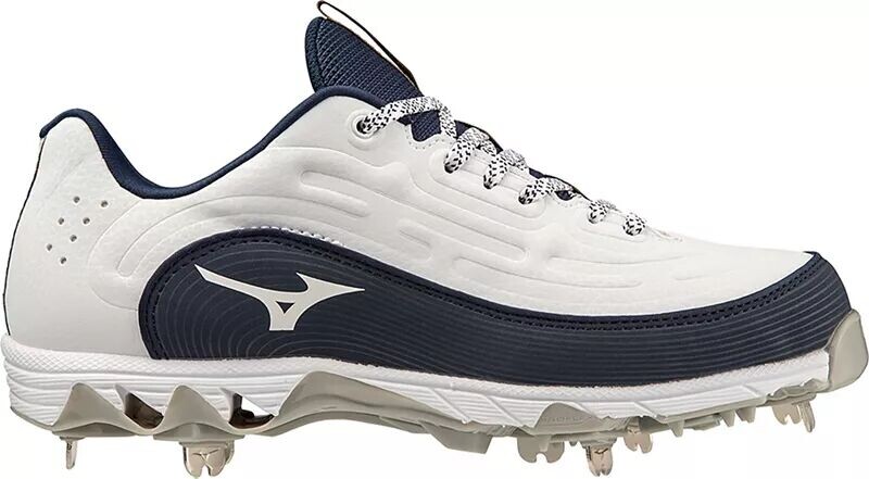 Женские металлические бутсы для софтбола Mizuno 9-Spike Swift 8 Fastpitch, белый/темно-синий
Женские металлические бутсы для софтбола Mizuno 9-Spike Swift 8 Fastpitch, белый/темно-синий
