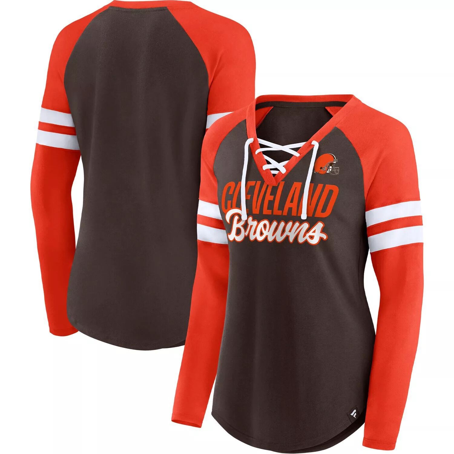 Женская брендовая коричнево-оранжевая футболка Fanatics Cleveland Browns True to Form с v-образным вырезом и длинными рукавами на шнуровке реглан Fanatics, Оранжевый
Женская брендовая коричнево-оранжевая футболка Fanatics Cleveland Browns True to Form с v-образным вырезом и длинными рукавами на шнуровке реглан Fanatics, Оранжевый