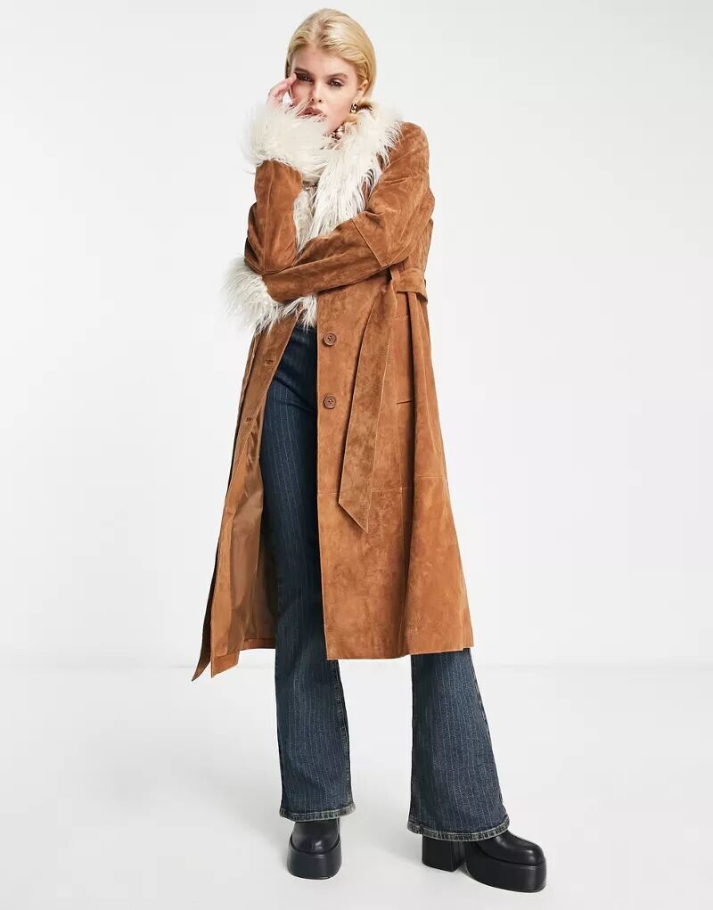 Афганское замшевое пальто ограниченной серии Reclaimed Vintage Inspired светло-коричневого цвета
Афганское замшевое пальто ограниченной серии Reclaimed Vintage Inspired светло-коричневого цвета