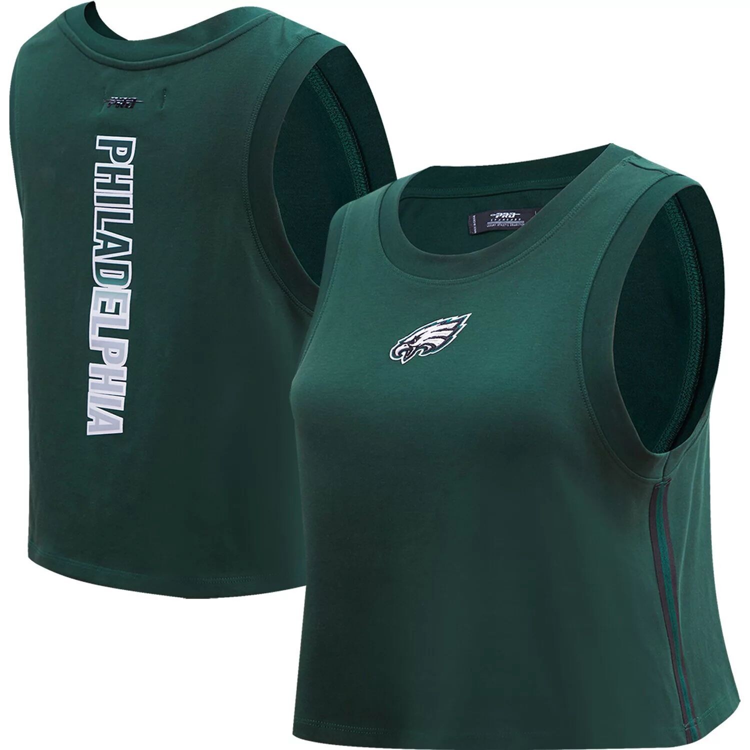 Женская классическая укороченная майка Pro Standard Midnight Green Philadelphia Eagles с омбре и надписью
Женская классическая укороченная майка Pro Standard Midnight Green Philadelphia Eagles с омбре и надписью