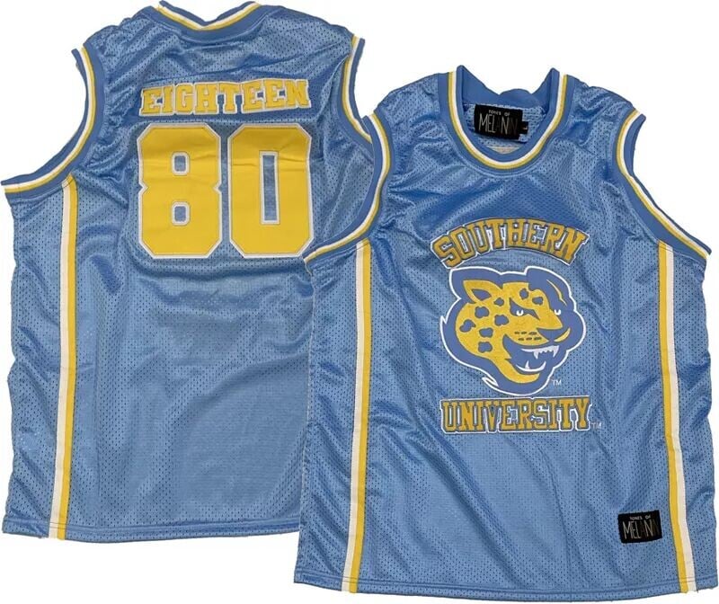 Tones Of Melanin Синяя баскетбольная майка Южного университета Jaguars Columbia Columbia
Tones Of Melanin Синяя баскетбольная майка Южного университета Jaguars Columbia Columbia